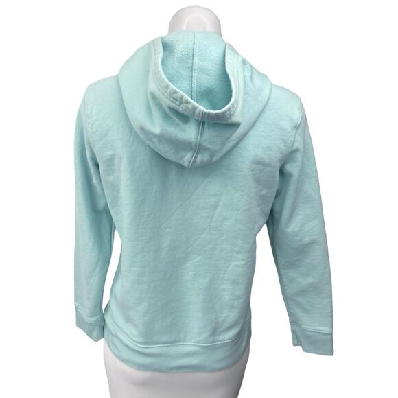 GAP Blue Logo Long Sleeve Sweater Pocket Hoodie Hooded Sweatshirt Top Size M - Picture 2 of 3